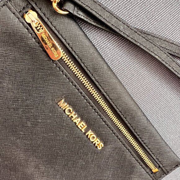 Michael Kors Jet Set Zip Clutch Large Black - Picture 9 of 9